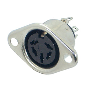 CS Socket DIN 5W Chassis Mount 240D with Flange
