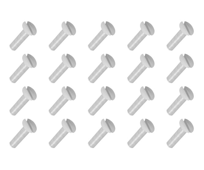 Mecaon Nylon Screw Natural Slotted Counter M3x20mm- 1K/BAG