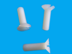 Mecaon Nylon Screw Natural Slotted Counter M3x20mm - Single Piece
