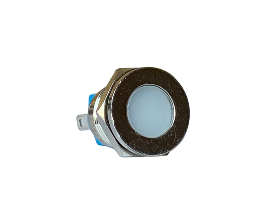 12mm LED indicator light 230V panel mount pilot light white