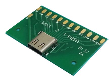 EIE USB3.1 Socket Type-C Breakout PC Board