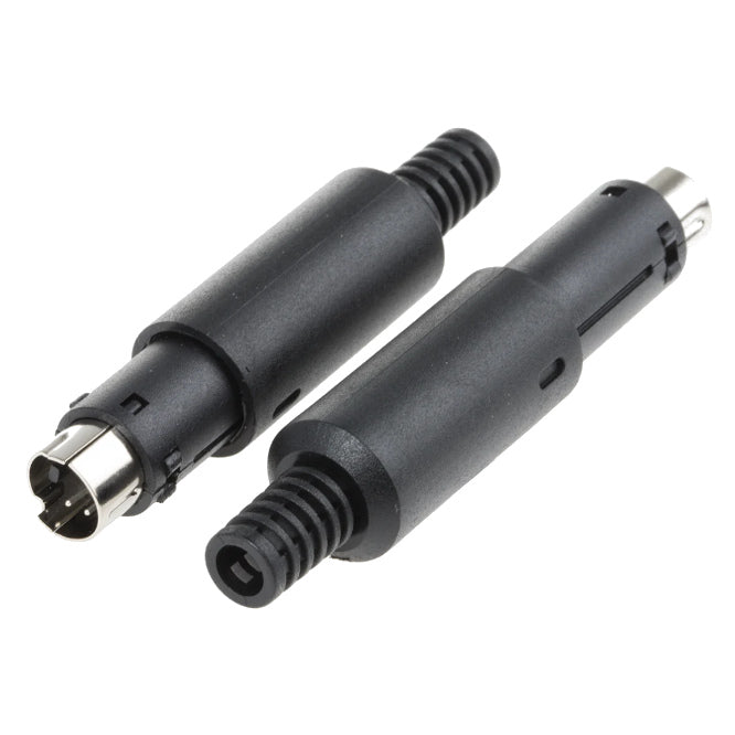 EIE Mini DIN Plug 4P 100V 1A Black