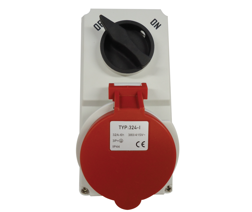 Industrial Interlocked Switched Socket (SSO) – IP44 | 16A & 32A | 230V & 415V | Surface Mount