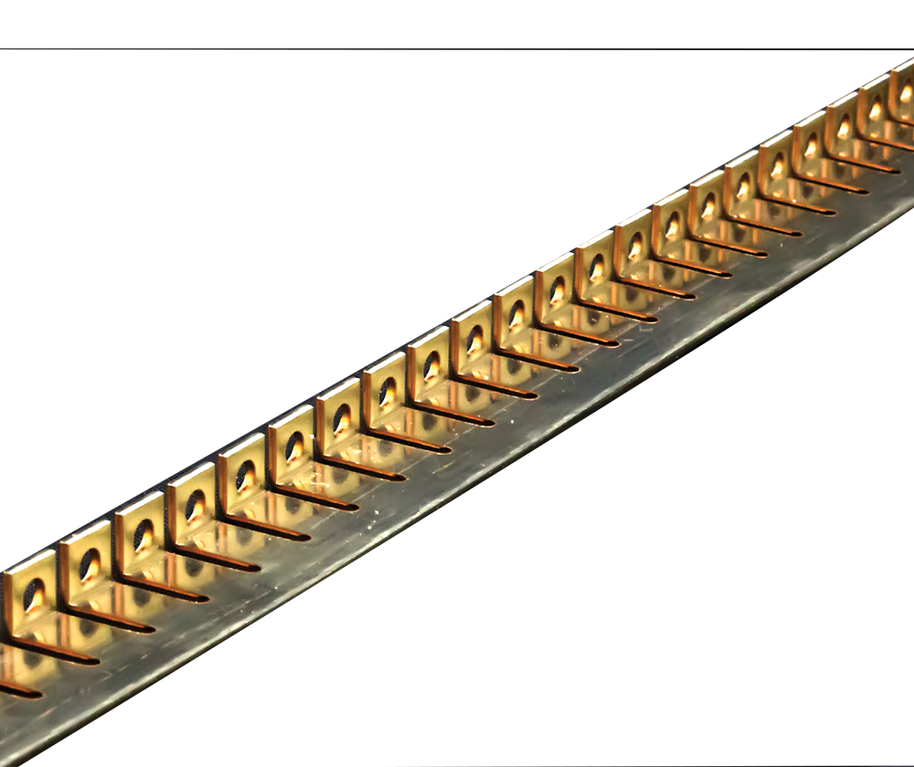 Bridge Bar for Standard Terminal Blocks – Copper Nickel Plated | 0.5m Length | 10mm, 16mm & 35mm