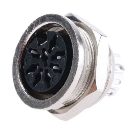 Mecaon Socket DIN 8 Way Panel Mount