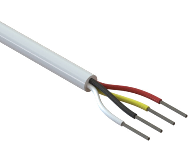 EIE 4C Tel/Com White Flex Cable - Single Piece