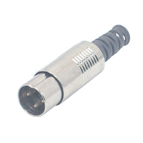 EIE Plug DIN Str 3P 90D Metal Slv
