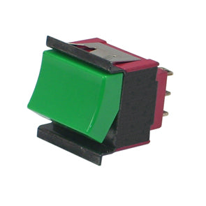 C&K Rocker Switch Dpdt Ill Grn