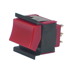 C&K Rocker Switch Dpdt Ill Red