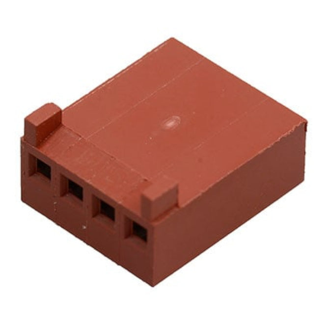 CS Housing / Socket 4W P=2.54 Brown