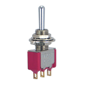 C&K Mini Toggle Switch SPDT on-Off-on Sol Red
