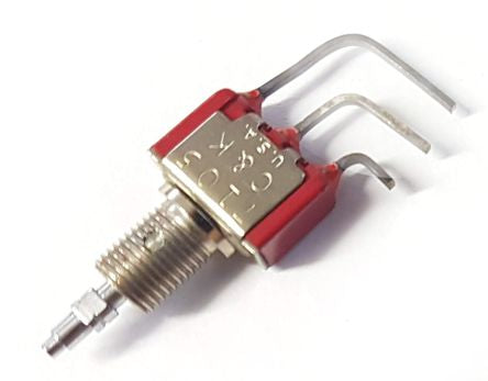 C&K Mini Toogle Switch SPDT (on)-Off-(on) Right-Angle PCB
