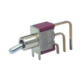 C&K Mini Toggle Switch SPDT Right-Angle on-Momentary PC