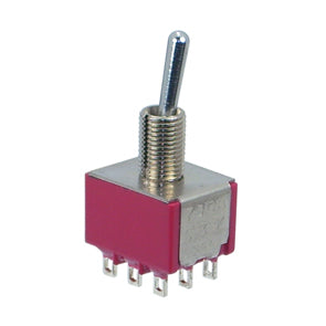 C&K Mini Toggle Switch Tpdt on-Momentary Sol