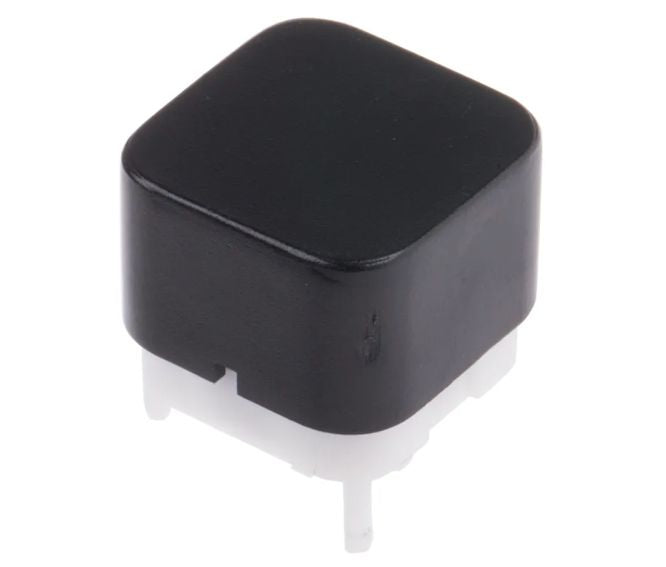 EIE PCB Tactile Switch SPDT 12.4x12.4x13.6mm Black Cap