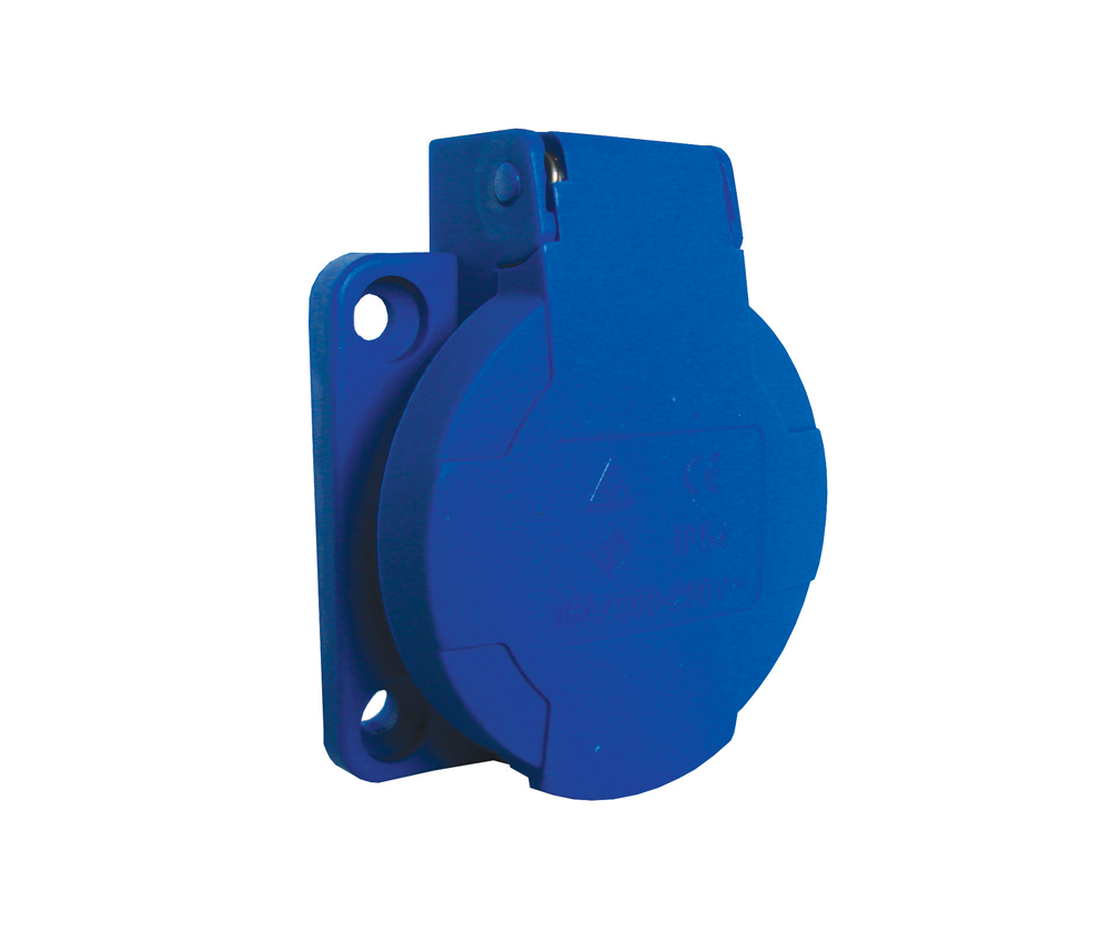 MCE Schuko Range – Plug Top, Panel Socket & Coupler | 16A 2 Pin IP44 230V
