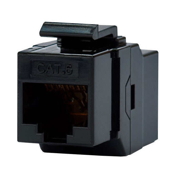 CS RJ45 CAT6 Keystone Coupler Black