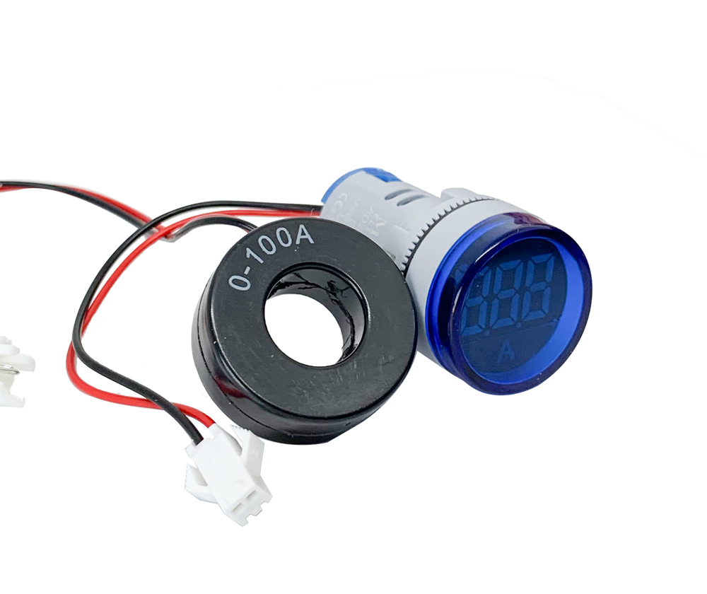 MCE AD22 22mm AC Digital Ammeter with 100A CT 24VAC to 400VAC