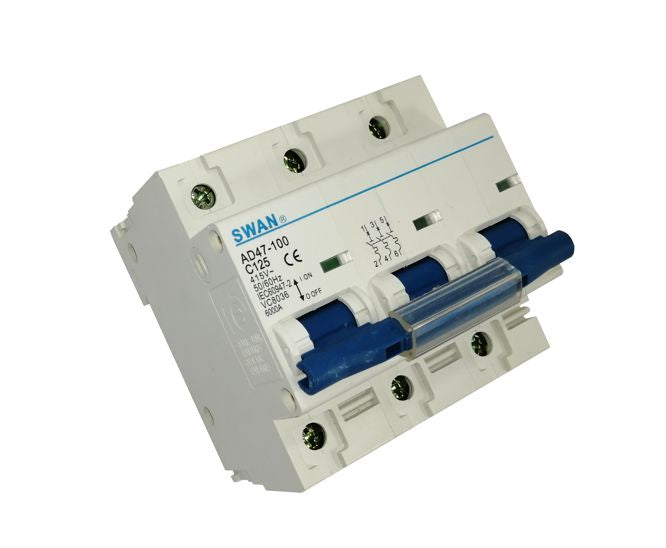 Swan Electric 3P 10kA C-curve MCB circuit breaker