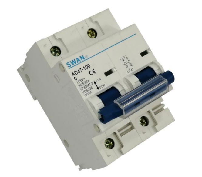 Swan Electric 2P 10kA C-curve MCB circuit breaker