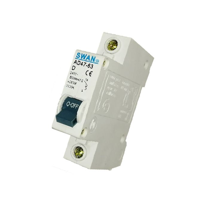 Swan Electric 1P 3kA D-curve MCB circuit breaker