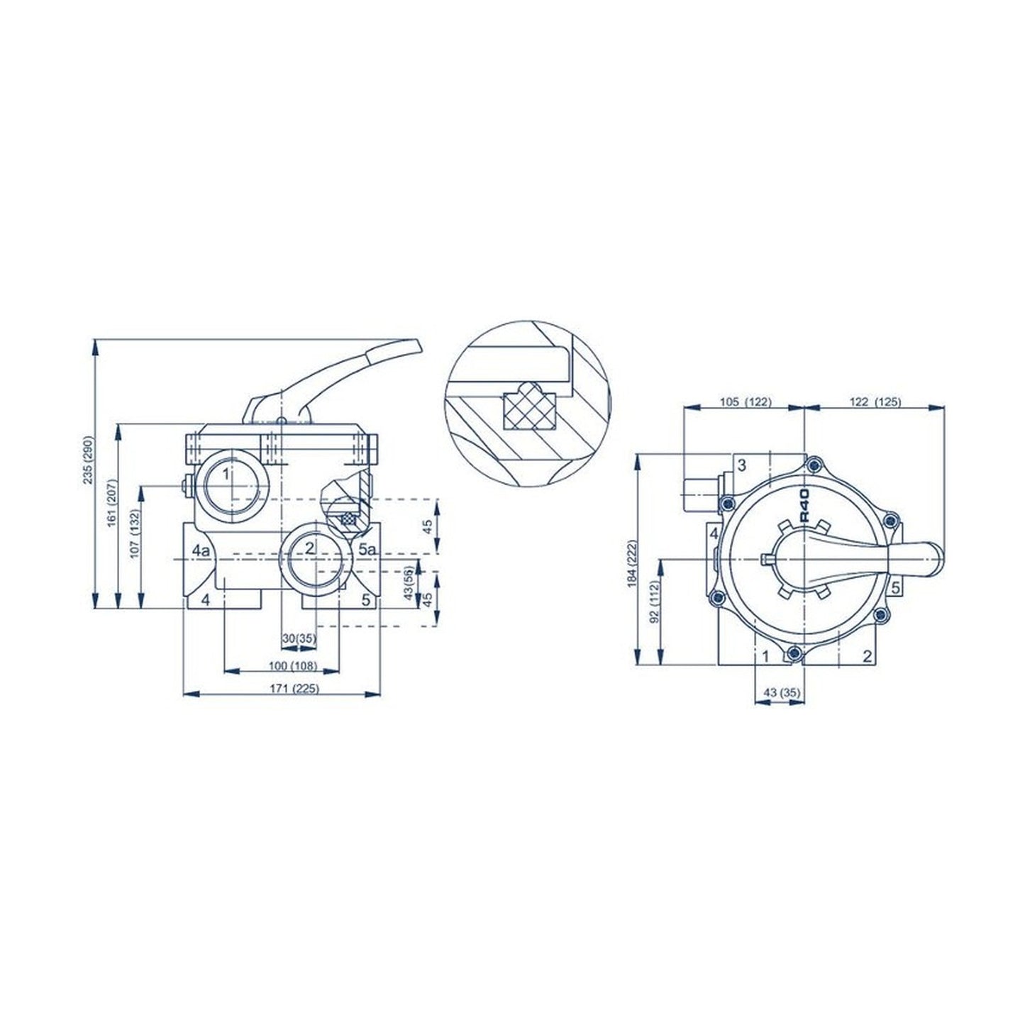 BADU | Swimming Pool Filter, Side Mounted High Rate, Aquaswim Range