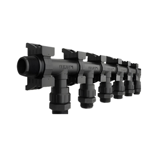 Microjet Assembled Union Manifold – 1\" BSP 1 to 6 Station and Extension Kit (MM250–MM256)