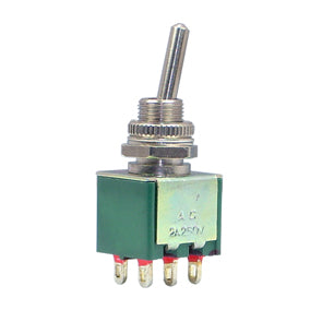 EIE Mini Toggle Switch Dpdt Panel Mount on-on Sol