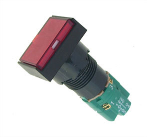 EIE P/Butt Ill-Red Mom 1XNO/NC 12V