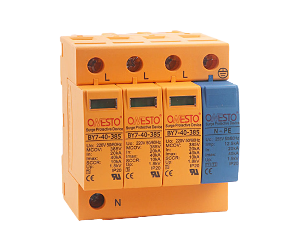 Combination Surge Arrestor 40kA with NPE, 1+1 & 3+1 Module | Onesto SPD