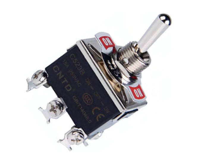 Swan Electric Toggle Switch 15A 250VAC DPTT On-Off-On