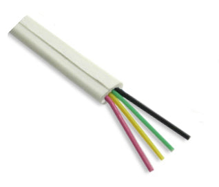 EIE 4C Flat Modular Cable Ivory - 7m/ROLL