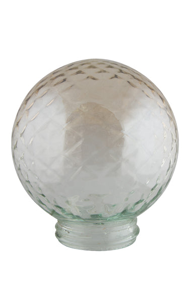 Eurolux 160mm Amber Glass Bowl Screw Neck 83mm – Amber Iced