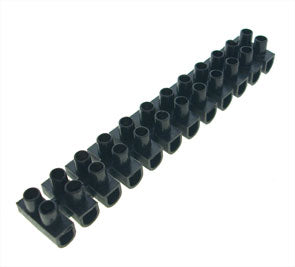 Swan Electric Strip Connector 12 Way 15A Feed Through Type Black