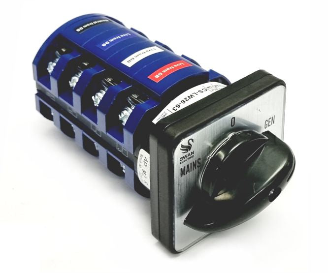 Swan Electric Cam Switch Change Over M-O-G 40A-100A 2 Pole-4 Pole