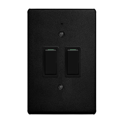 Crabtree Classic 2 Lever 1 Way Switch 50 x 100mm in Ferro Black