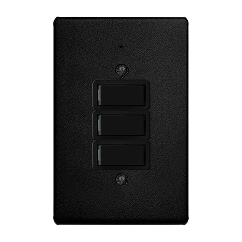 Crabtree Classic 3 Lever 1 Way Switch 50 x 100mm in Ferro Black