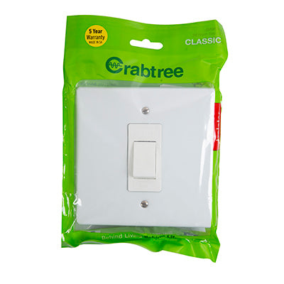 Crabtree Classic Isolator 60A Double Pole 100 x 100mm in White