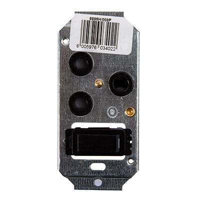 Crabtree Classic Single Switched Socket 164-1 on 4 x 2 Yoke in Black