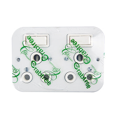 Crabtree Industrial 16A Duo Socket 119 x 83mm in White