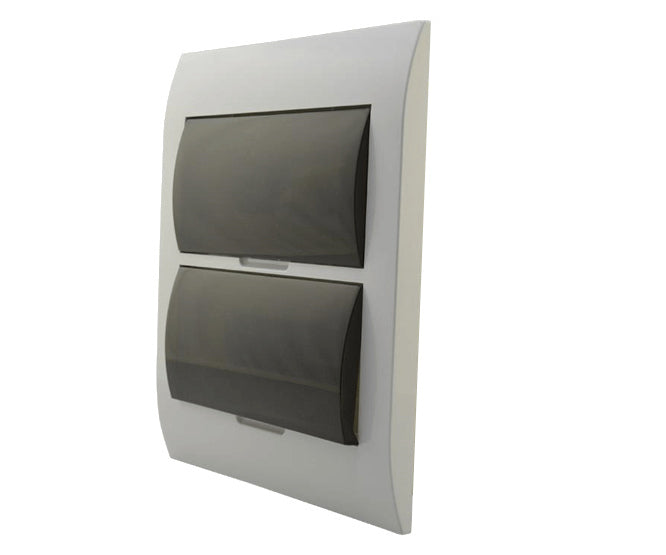 Swan Electric DB Cover Plate Only Tinted Flap 24 Way 300x350mm Without Box