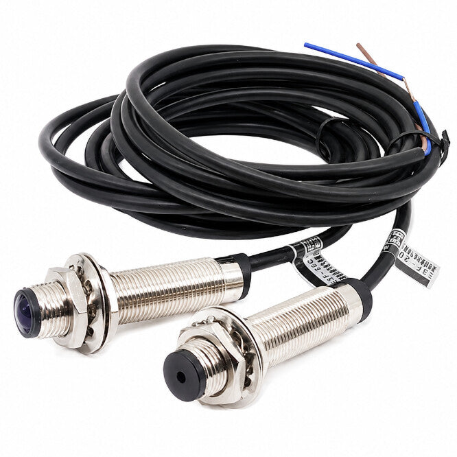 EIE Red Laser Beam Sensor Set M12x60 a-Npn-O 6-36VDC Set (Tx & Rx)