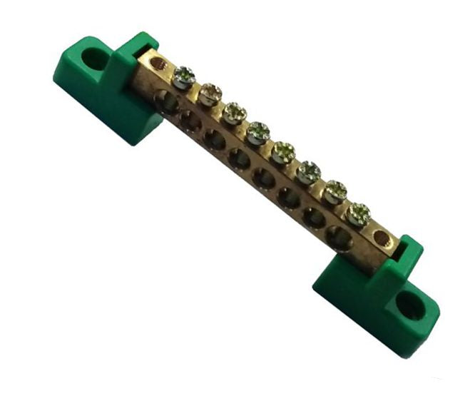 Swan Electric Earth Busbar Terminal 8 Pole Green 63A