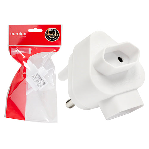 Eurolux Adaptor 1x16A 2x5A Bag PP – Twin