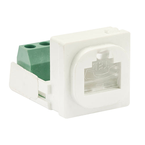 Eurolux Telephone Module RJ11 White in White