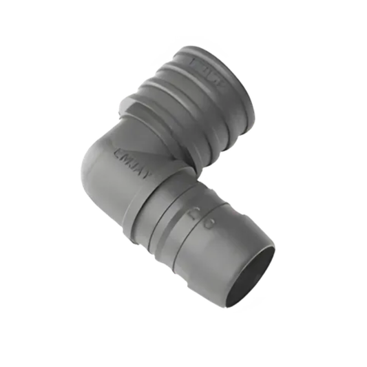 Emjay Nylon Female Elbow – Barbed Poly Pipe x BSP Female 90° Fitting, 15mm to 50mm