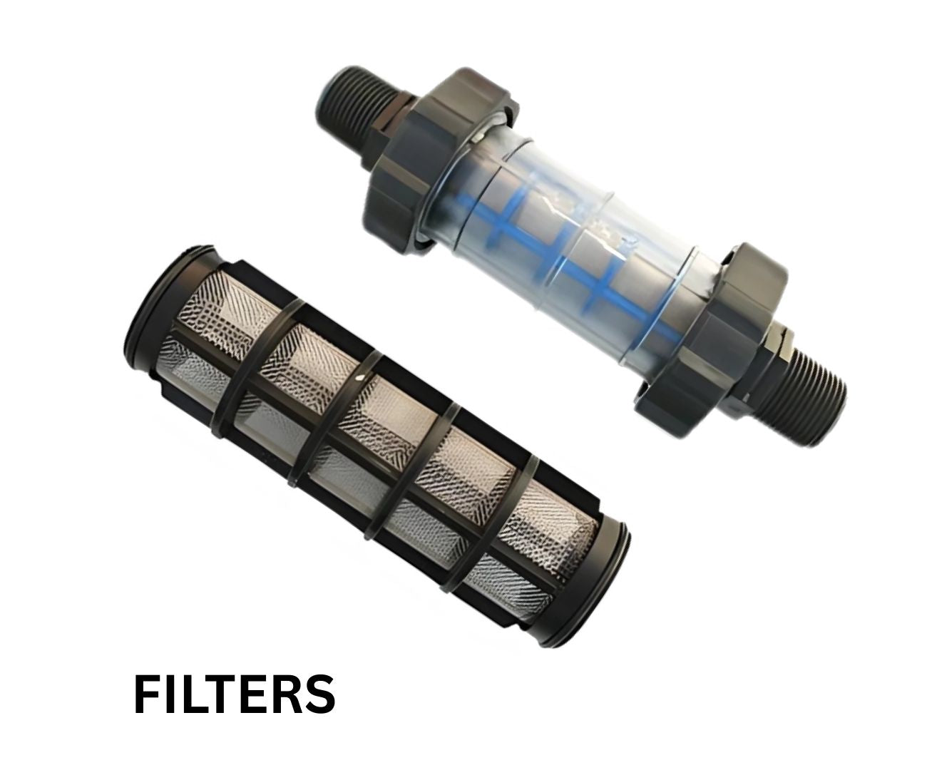 Microjet Irrigation Filters – 3/4\" and 1\" BSP Complete Filters with Replacement Mesh Screens (MBF Series)