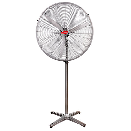 Eurolux 30" Maxi Industrial Standing Floor Fan – 280W, Silver Grey