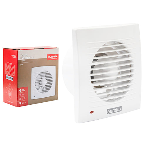 Eurolux Extractor Square Wall Fan 175mm – White, 25W