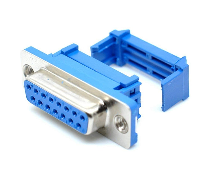 CS Idc D-Sub Socket 15W Metal Mount & Plastic Strain